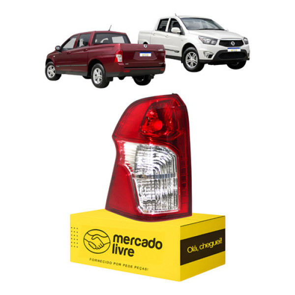 Lanterna Esquerda Actyon Sport 2012 2013 2014 2015 16 A 2018 - Esquerdo/motorista - Vermelho