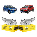 Par Farol Chevrolet Spin 2012 2014 2015 A 2017 2018 Cromado Ambos Lados