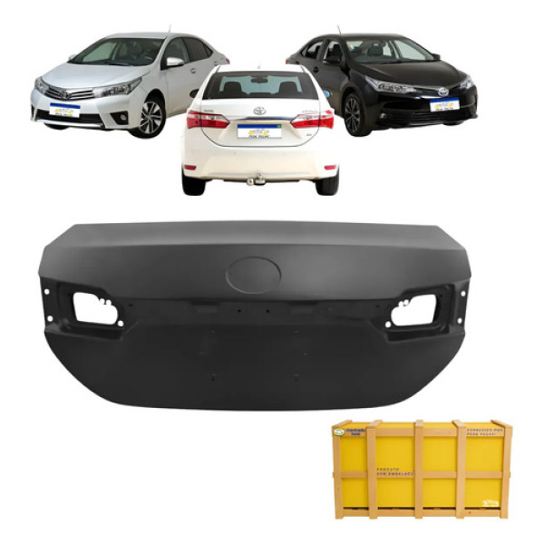 Tampa Traseira Toyota Corolla 2015 A 2019 Gli Novo Preto