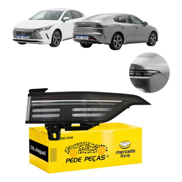 Lanterna Canto Byd King 2024 2025 26 2027 Full Led Nova Ld Direito/passageiro Fume