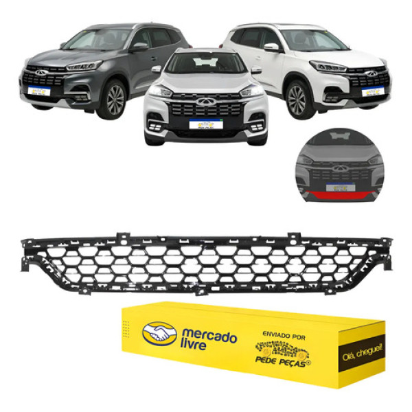 Grade Inferior Chery Tiggo 8 2021 2022 2023 2024 2025 Novo Preto