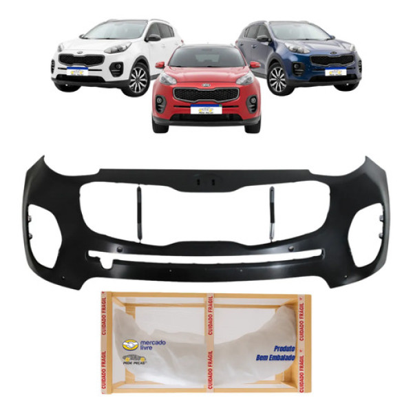 Parachoque Dianteiro Kia Sportage 2017 2018 2019 Novo Preto