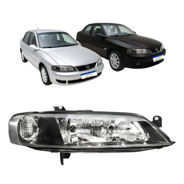 Farol Chevrolet Vectra 1999 A 2005 Direito Mascara Negra
