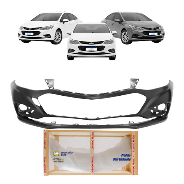 Parachoque Gm Cruze Sedan 2017 18 2019 C/detalhe Avaria Preto