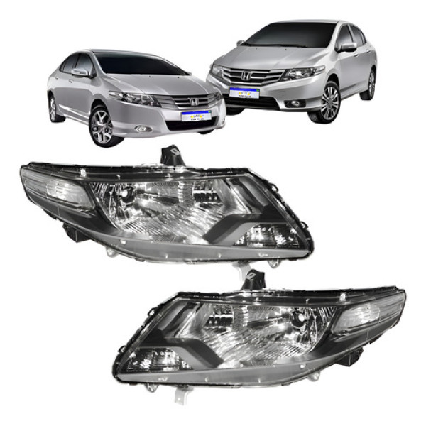 Par Farol Honda City 2009 2010 2011 2012 2013 2014 Novo Direito