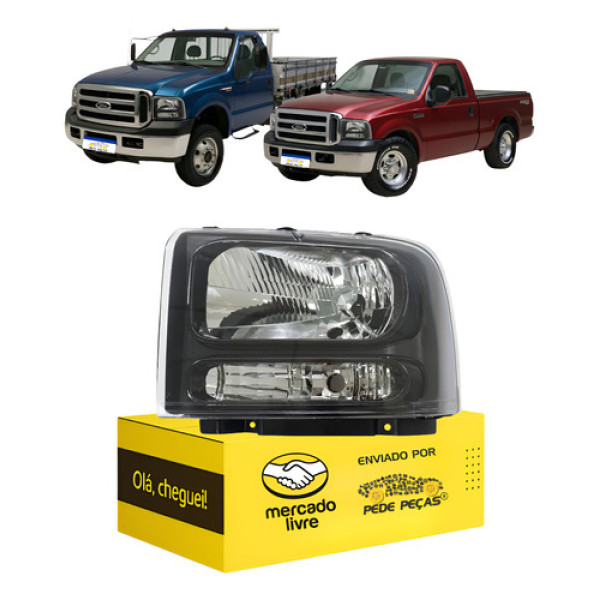 Farol F250 1999 2000 01 02 03 04 05 06 07 08 09 10 2011 L.e Esquerdo/motorista