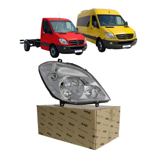 Farol Cromado Manual Sprinter 2013 A 2016 Foco Duplo Novo Direito/passageiro Farol Cromado Manual Sprinter 2013 A 2016 Foco Duplo Novo Direito/passageiro
