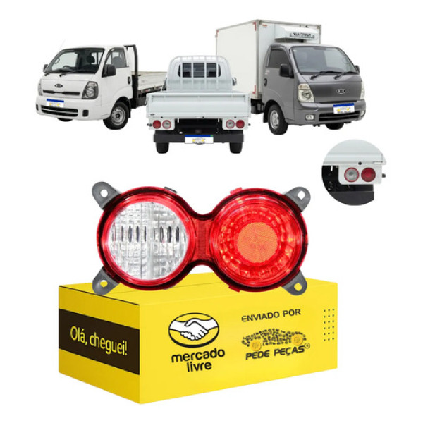 Lanterna Kia Bongo 2006 2007 2008 2009 2010 A 2025 2026 Ld Direito/passageiro Vermelho Cristal