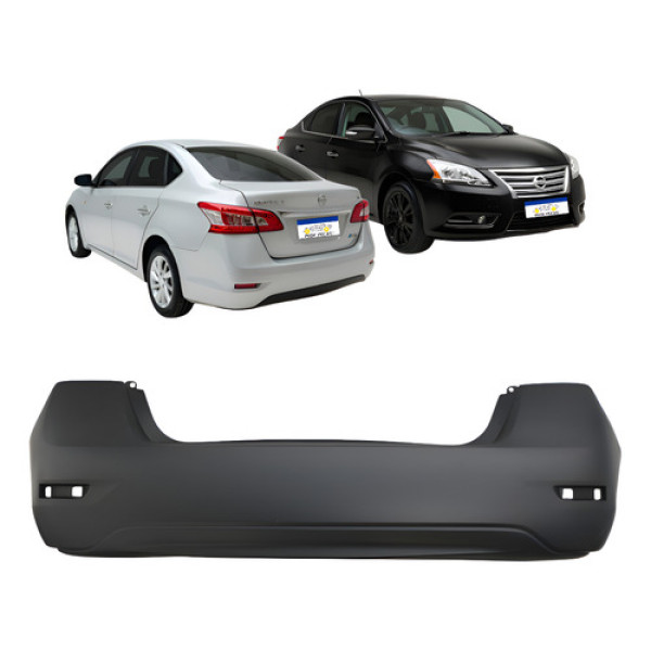 Parachoque Traseiro Sentra 2014 2015 2016 Sem Furo Sensor