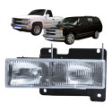 Farol Gm Silverado Foco Duplo 1993 94 95 96 97 98 A 2001 Le