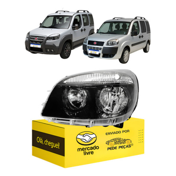 Farol Doblo 2011 12 13 14 2015 16 17 2018 2019 2020 2021 L.e Esquerdo/motorista