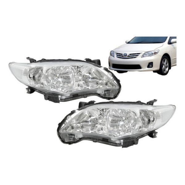 Par Farol Toyota Corolla 2011 2012 2013 2014 Cromado Novo