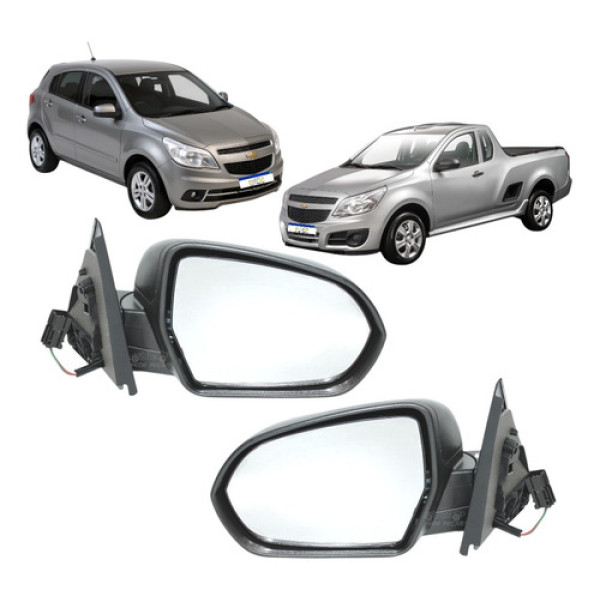 Par Retrovisor Gm Agile Montana 2009 2010 A 2021 Elétrico