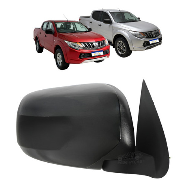 Retrovisor Mitsubishi Triton 2016 2017 A 2022 S/pisca Manual