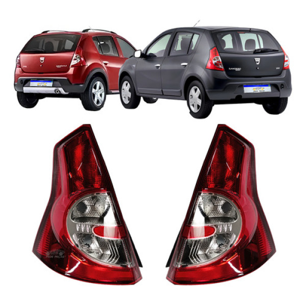 Lanterna Renault Sandero 2007 2008 2009 2010 2011 Bicolor