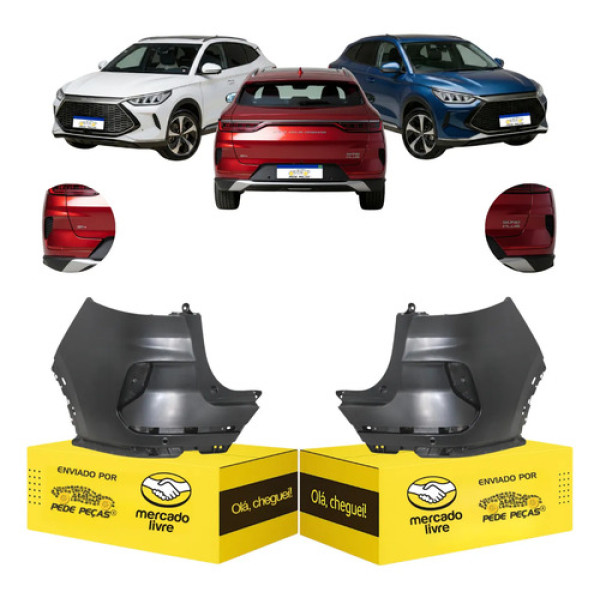Par Parachoque Traseiro Byd Song Plus 2023 2024 2025 Novo