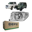 Farol Manual Mitsubishi Pajero Tr4 2003 A 2006 Cromado Novo