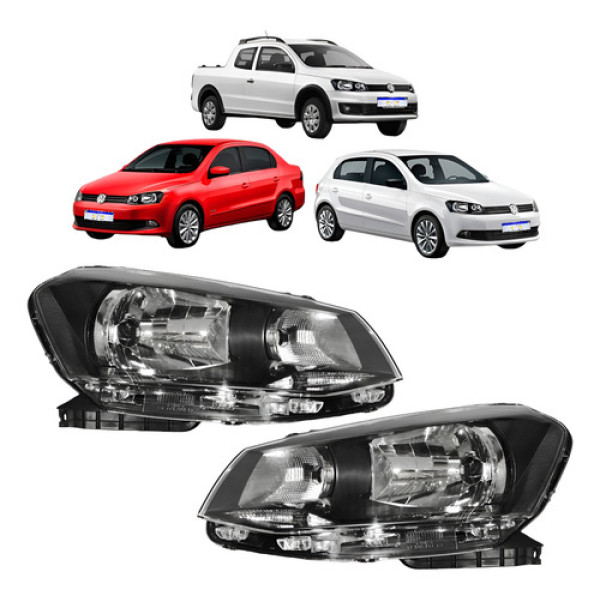 Farol Vw Gol Saveiro Voyage G6 2013 2014 2015 2016 Simples