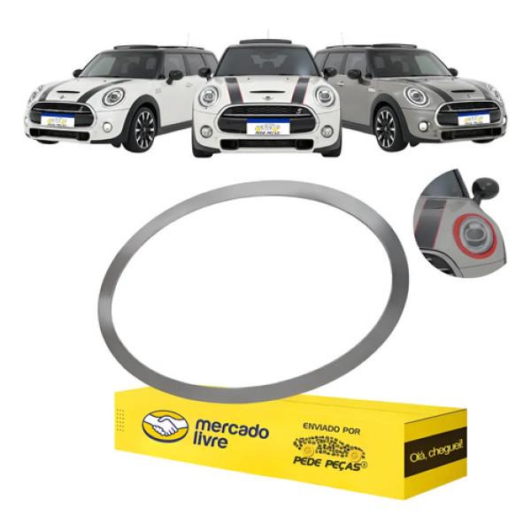 Moldura Farol Esquerdo Mini Cooper 2014 15 16 A 2020 Cromada