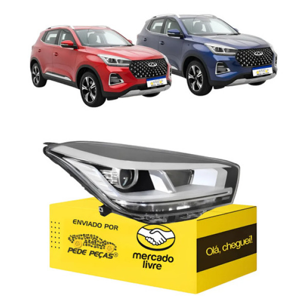 Farol Sinaleira Tiggo 5x Pro 2023 24 25 2026 S/led Ld Novo Direito/passageiro