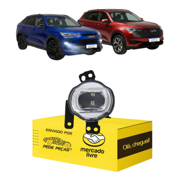 Farol Milha Cibie Auxiliar Haval H6 2023 A 2026 Com Led L.d Prateado