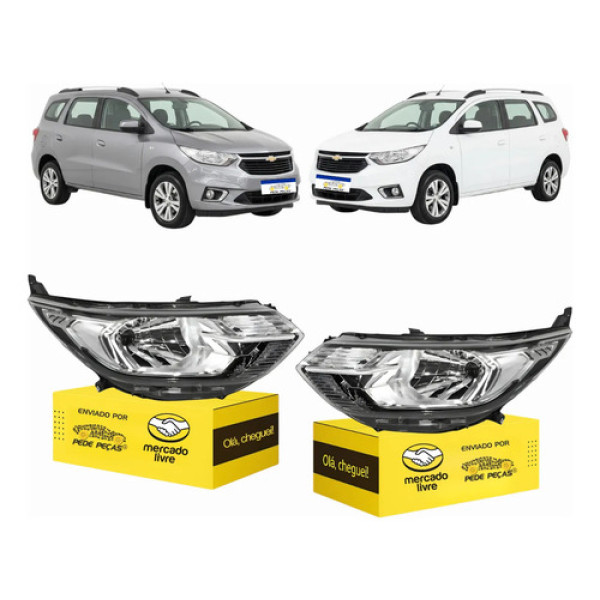 Par Farol Chevrolet Spin 2019 20 21 22 23 2024 Sem Led Direito
