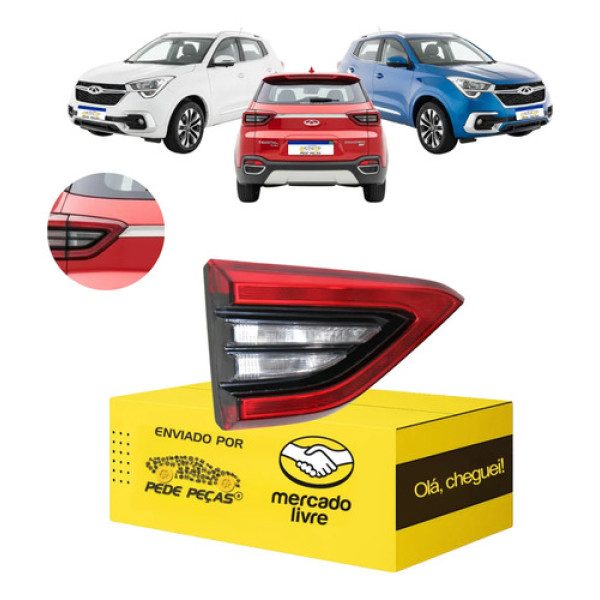 Sinaleira Lanterna Esquerda Tampa Tiggo 5x 2019 2020 C/led Esquerdo/motorista Vermelho