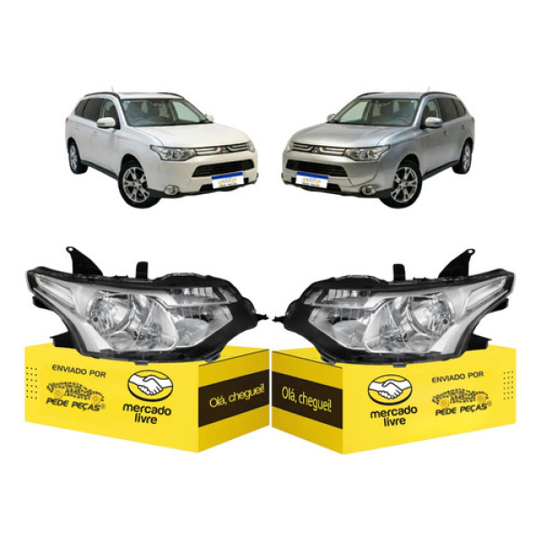 Par Sinaleira Mitsubishi Outlander 2014 2015 S/projetor Ambos Lados