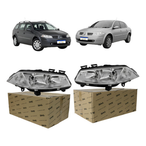 Par Farol Renault Megane 2006 2007 A 2013 Manual Ambos Lado Ambos Lados