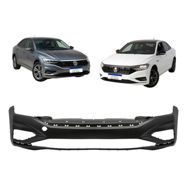 Parachoque Dianteiro Vw Jetta 2019 A 2021 Sem Furo Sensor Preto