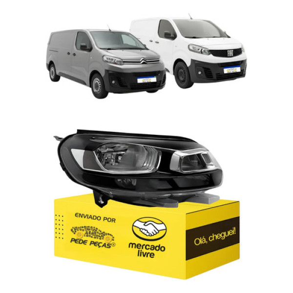 Farol Jumpy Scudo 2017 2018 2019 2020 2021 2022 A 2024 Ld Direito/passageiro