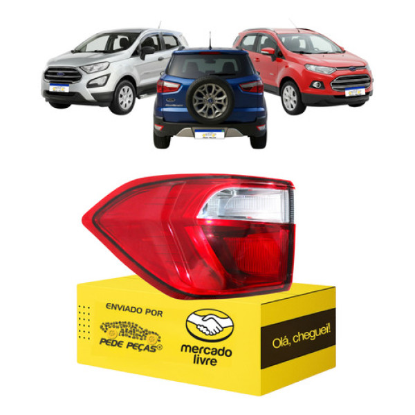 Lanterna Ecosport 2013 2014 2015 2016 2017 18 19 20 2021 L.e Vermelho