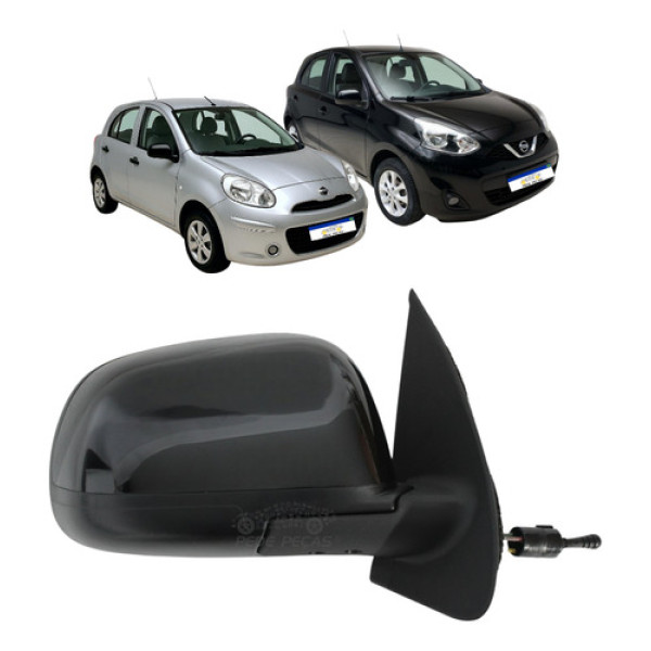 Retrovisor Manual Nissan March 2012 A 2020 C/controle Novo