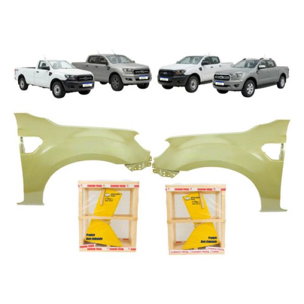 Par Paralama Ford Ranger 2017 2018 2019 2020 2021 2022 Novo