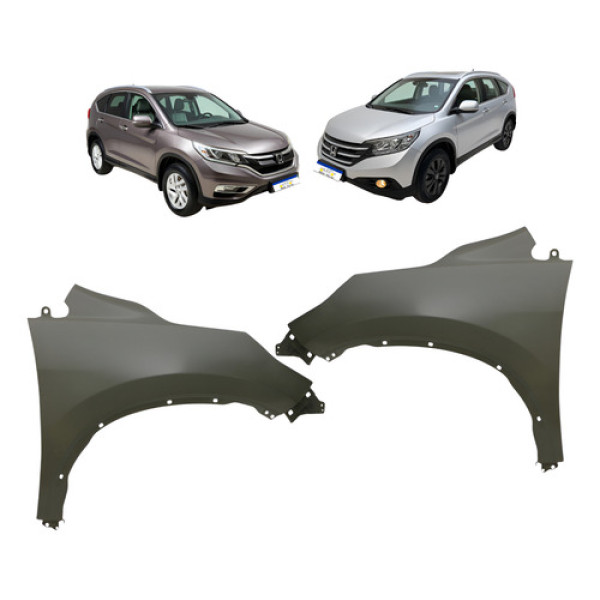 Par Paralama Dianteiro Honda Crv 2012 A 2016 C/furo Moldura 