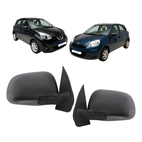 Par Retrovisor Nissan March 2012 A 2020 Manual S/controle  