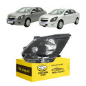 Farol Gm Cobalt 2011 2012 2013 2014 2015 Mascara Negra L.e Esquerdo/motorista