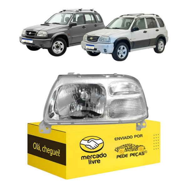 Farol Tracker 2001 2002 2003 2004 2005 2006 2007 Vitara L.e Esquerdo/motorista