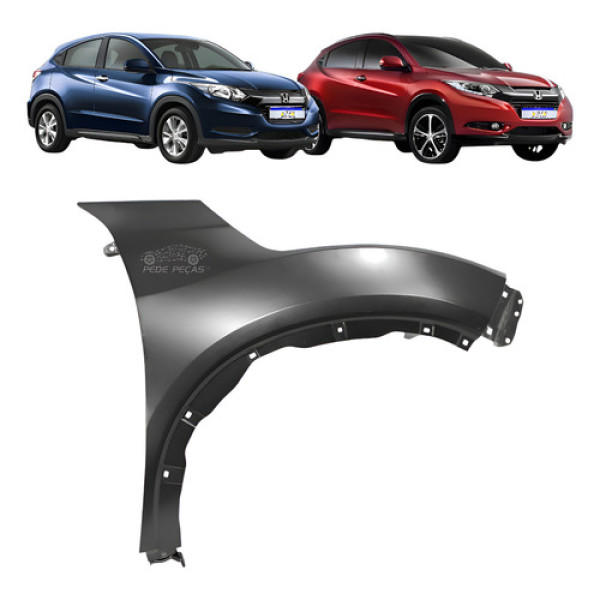 Paralama Hrv Hr-v 2015 2016 2017 2018 2019 2020 2021 L.d Preto Direito