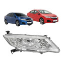 Farol Honda City 2015 2016 2017 Cromado Novo Lado Direito Direito
