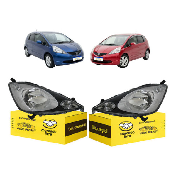 Par Farol Honda Fit 2009 2010 2011 2012 Dx Ex Exl Lx Lxl Direito