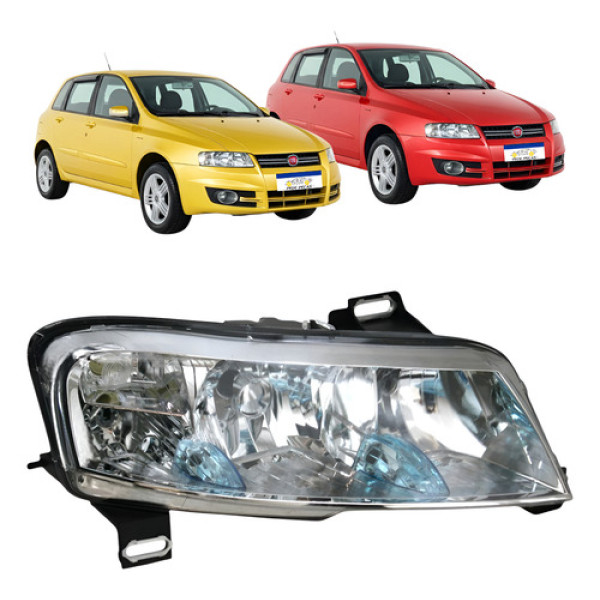 Farol Dianteiro Direito Fiat Stilo 2008 2009 2010 2011 Novo Direito/passageiro Farol Dianteiro Direito Fiat Stilo 2008 2009 2010 2011 Novo Direito/passageiro