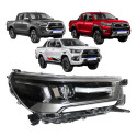 Farol Toyota Hilux 2021 2022 2023 24 Full Led Moldura Cinza