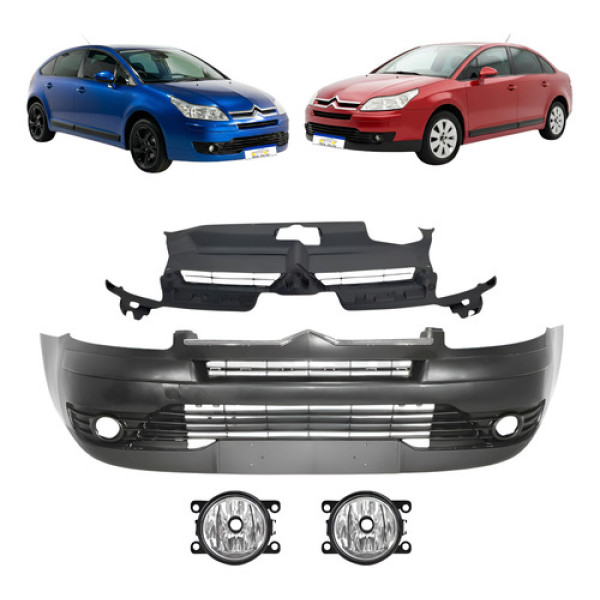 Parachoque Dianteiro C4 Pallas 2007 2008 2009 2010 11 A 13 - Preto