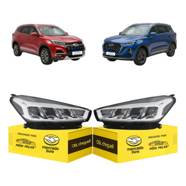 Farol Tiggo 7 Pro 2023 A 2026 E 8 2019 A 2023 Full Led Par Ambos Lados