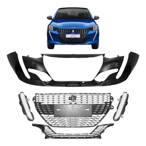 Kit Parachoque Grade Drl Peugeot 208 2020 2021 2022 A 2024