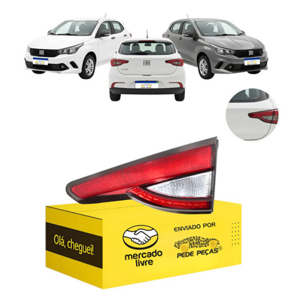 Lanterna Sinaleira Tampa Fiat Argo 2018 19 A 2026 Cristal Ld Direito/passageiro Vermelho