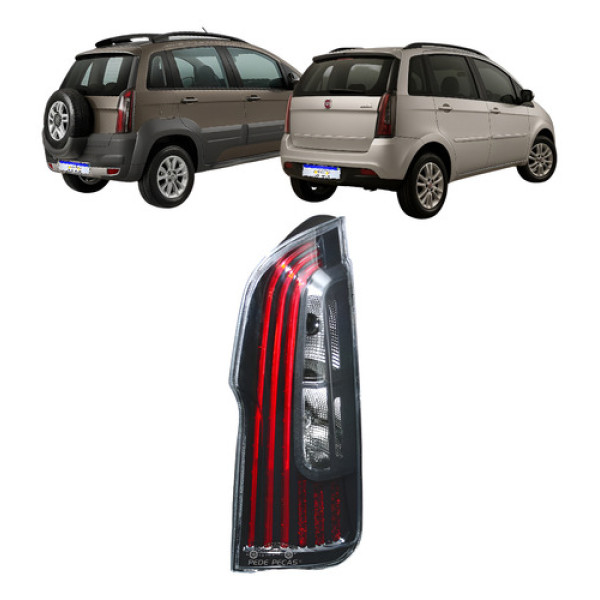 Lanterna Fiat Idea 2011 2012 2013 2014 A 2016 C/led Fume Ld Direito/passageiro Fumê Direito