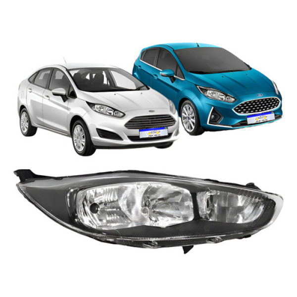 Farol Ford New Fiesta 2013 2014 2015 2016 2017 2018 2019 Ld Direito/passageiro Farol Ford New Fiesta 2013 2014 2015 2016 2017 2018 2019 Ld Direito/passageiro
