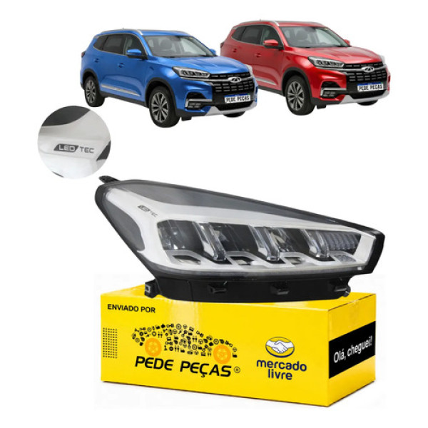 Farol Chery Tiggo 8 2020 2021 2022 A 2025 Novo Ld Direito/passageiro